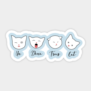 Un Deux Trois Cat Sticker